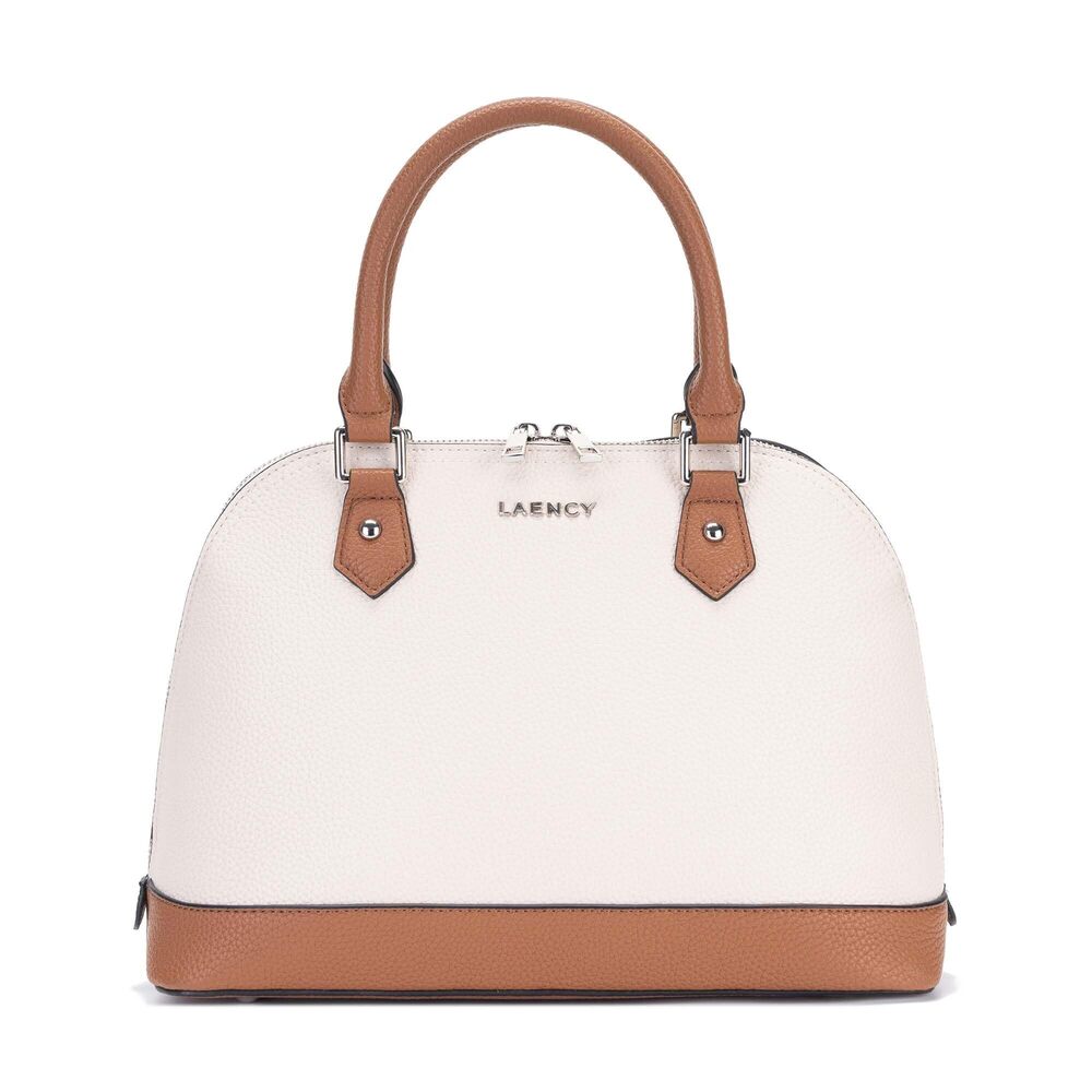 3360 C Handbag Elegant Shell Bag with Double Zipper and Bottom Rivets